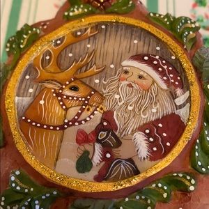 G. DeBrekht handcrafted Santa Christmas ornament